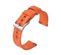 MENGKE Correas de reloj de nailon de liberación rápida de lona, correa de repuesto for reloj de 20mm y 22mm for hombres y mujeres(Orange1,22mm)