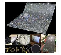 MENGKE Etiqueta engomada de Cristal de Cristal multifunción Universal adhensiva calcomanía de automóviles con Cuentas Apliques Bricolaje Decoración del Coche(AB Rhinestone)