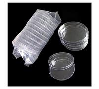 MENGKE Placas Petri de poliestireno plástico for análisis de laboratorio, de 1 a 35 mm, estériles, paquete de 10 unidades.
