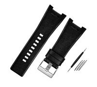 MENGKE Pulsera de cuero genuino compatible con la banda de reloj de la correa de la correa del reloj diesel compatible con DZ1216 DZ1273 DZ4246 DZ4247 DZ287 3 Banda de reloj de 2 mm for hombre(Plain B