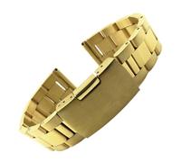 MENGKE Pulsera De Reloj De Metal De Acero Inoxidable 16mm 18mm 20mm 22mm 24mm 26mm 28mm 30mm Correa De Reloj Correa De Muñeca Negro Plata Cinturón Dorado(Gold,30mm)