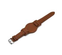 MENGKE Retro Hecho a Mano Reloj de la Pulsera de los Hombres 20 mm 22 mm 24 mm Pulsera de Reloj de Cuero Pulsera Azul Azul Negro Verde Rojo Color Rojo Correa(Brown-1_22mm)