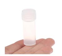 MENGKE Viales de tubos de ensayo de plástico de 5ml, contenedor de muestra de polvo for manualidades, botellas con tapón de rosca for suministros de química escolar y de oficina, 100 Uds.