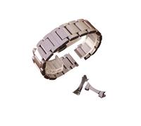 MENGKEG 18 Mm 19 Mm 20 Mm 21 Mm 22 Mm 23 Mm 24 Mm Plata Negro Correas De Reloj Acero Inoxidable Pulido Correas De Reloj Correa Pulsera Extremos Curvos Libres(Silver,19mm)