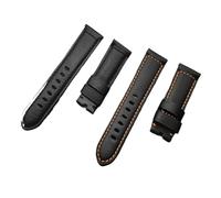 MENGKEG 22 Mm 24 Mm 26 Mm Compatible Con PAM441 Compatible Con Herramientas De Correa Panerai(Blk brown line,24mm silver buckle)