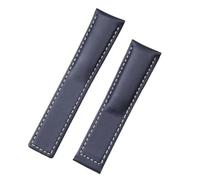 MENGKEG Accesorios De Reloj De 22 Mm Compatible Con TAG Compatible Con HEUER Correa MONACO CARRERA Muñequera(Blue White Line,22MM WITH LOGO_WITHOUT BUCKLE)