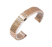 MENGKEG Accesorios De Reloj Profesional Compatible Con Longines L4 Series Mujeres Hombres Muñequera Correa De Acero Inoxidable Sólido Grosor 13 18 20 22 Mm(Rose,18mm with L0G0)