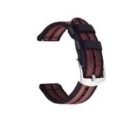 MENGKEG Correa de liberación rápida Cinturón de seguridad Correa de reloj de nailon 18 mm 20 mm 22 mm 24 mm Correas de reloj ligeras y transpirables(Black red-s,24mm)