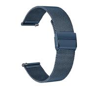 MENGKEG Correa De Reloj De Acero Inoxidable Milanesa Compatible Con Garmin Vivomove HR 3 3S / Vivoactive 4 4S 3 / Venu 2 2S Sq/Correa De Reloj Estilo Luxe(Blue,Vivoactive 3 Music)