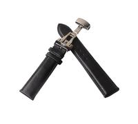 MENGKEG Correa De Reloj Suave, Correa De Reloj De Cuero Genuino Gris Suave, Hebilla De Mariposa De Acero Inoxidable Plateado, 16mm, 18mm, 20mm, Correas De Reloj(Black,18mm)