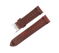 MENGKEG Correas De Reloj De Cuero Genuino 18mm 20mm 22mm Negro Marrón Café Azul Reemplazo De Correas De Reloj De Liberación Rápida(Red brown-black,18mm)