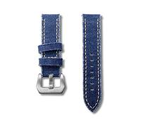 MENGKEG Correas De Reloj De Lona De Liberación Rápida De Mezclilla Premium Correas De Reloj De Dos Piezas Hebilla De Acero Mate 20mm 22mm 24mm(Blue,24mm)