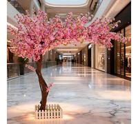 menglanchang Cerezo Artificial De Primera Calidad con Flores De Seda. Gran Melocotonero Artificial para DecoracióN De Interiores Y Exteriores, Bodas Y VestíBulos De Hotel. 2×2mB