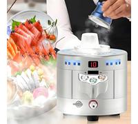 menglanchang MáQuina De Hielo Seco Y Enfriador RáPido De Vasos | Hielo Seco para Hacer Humo| Produce Hielo Seco 12-15s Y EnfríA Copas 8-12s| para Conservar Alimentos, Carnes, Mariscos,Vino Silver