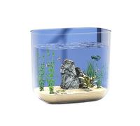 MENGLI-2024 Acuario de Peces Acuario de Escritorio acrílico Transparente pequeño for Sala Estar, pecera, sin Borde