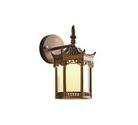 MENGLI-2024 Aplique de Pared Lámpara de mesita Noche Estilo Retro for Dormitorio, Pantalla Cristal con luz Tres Colores cambiantes