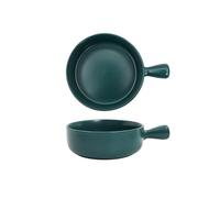 MENGLI-2024 Bandeja para hornear Cuenco de arroz al horno 500ML, cuenco cerámica for ensalada frutas, bandeja for hornear con un solo mango, plato for desayuno for el hogar(Green)