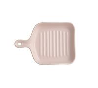 MENGLI-2024 Bandeja para hornear Plato de vajilla, plato for verduras, for hornear un solo Mango for el hogar, horno cerámica, encantador for, arroz horneado(Pink)