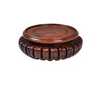 MENGLI-2024 Base para bonsái Base de Palisandro Estilo Chino con Talla Redonda for jarrones, Juegos té y artesanías(Pequeño)