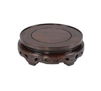 MENGLI-2024 Base para bonsái Base Redonda de Madera Tallada Estilo Chino for jarrones, bonsáis y Juegos té(Pequeño)