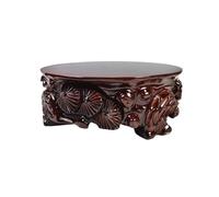 MENGLI-2024 Base para bonsái Pedestal de exhibición Madera Tallada en Relieve Chino, Juego té, bonsái, Base decoración for el hogar(Grande)