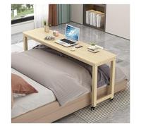 MENGLI-2024 Escritorio móvil portátil Mesita de Noche con Ruedas, Escritorio móvil Madera, for Ordenador portátil, Carrito rodante Uso doméstico en hospitales(120 * 40CM)