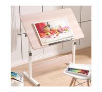 MENGLI-2024 Escritorio móvil portátil Mesita de Noche Plegable Que se Mueve hacia Arriba y Abajo con Ruedas for Pintar Escritorio computadora Simple Escritura