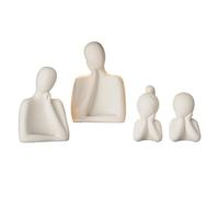 MENGLI-2024 Figuras Feng Shui Familia Simple y Moderna de Cuatro Adornos cerámica, Enfriador Vino for Sala Estar, Mueble TV, Entrada, Decoraciones for el hogar Escritorio