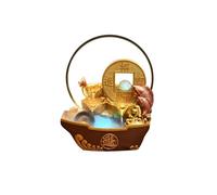 MENGLI-2024 Fuente Interior Adornos de Agua Lujo Ligeros Que circulan el con Fuente meditación Rueda Feng Shui(Pequeño)