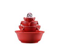 MENGLI-2024 Fuente Interior Fuente de Agua Interior con Bola rodante, Fuente Mesa Feng Shui, decoración for el hogar y la Oficina(Red)