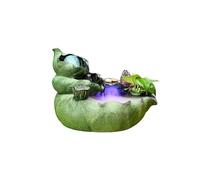 MENGLI-2024 Fuente Interior Fuente de Interior Estilo Chino con Hojas Loto y Adornos Agua Corriente. circulante(Grande)