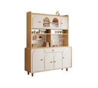 MENGLI-2024 Gabinete Buffet Aparador contra la Pared Integrado en Cocina del hogar, Sala de Estar, gabinete vinos, Estante Almacenamiento