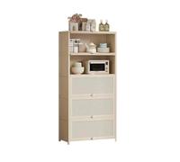 MENGLI-2024 Gabinete Buffet Aparador de Cocina con Almacenamiento Integrado for café, té y Otras Bebidas, montado en la Pared(Medio)