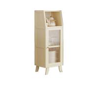 MENGLI-2024 Gabinete Buffet Aparador de Cristal con Marco Estrecho for Cocina y salón. De pie o for Colgar en la Pared, Compartimentos Almacenamiento