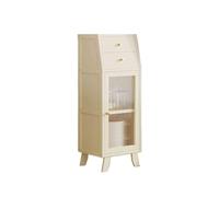MENGLI-2024 Gabinete Buffet Aparador de Cristal con Marco Estrecho for Cocina y salón. De pie o for Colgar en la Pared, cajones Almacenamiento