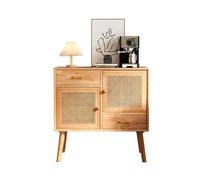 MENGLI-2024 Gabinete Buffet Aparador de Madera Maciza for Hotel, Restaurante, Armario despensa ratán Hecho a Mano Multifuncional, gabinete Almacenamiento en habitación for el hogar