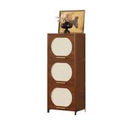 MENGLI-2024 Gabinete Buffet Aparador esquinero Zhai de 3 Niveles con estantería, Mueble pie for salón, 60 cm