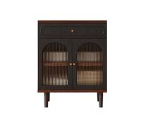MENGLI-2024 Gabinete Buffet Aparador pequeño Retro de Cristal for el hogar, salón, almacenaje Multifuncional, Ideal for té o como Espacio Almacenamiento en la Pared. 80 cm