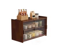 MENGLI-2024 Gabinete Buffet Estante for Mesa de Comedor Madera Maciza Nogal, Juego té, Estante Escritorio for Tazas café, gabinete Almacenamiento