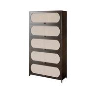 MENGLI-2024 Gabinete Buffet Estantería esquinera de 5 Niveles, Mueble almacenaje pie for Sala Estar, Ideal for exhibir y organizar Objetos