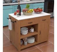 MENGLI-2024 Gabinete Buffet Gabinete de Cocina for el hogar, Mesa Isla, gabinete Borde Comedor, Almacenamiento doméstico, preparación y, móvil