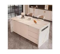 MENGLI-2024 Gabinete Buffet Mesa de Comedor con Isla, Barra Bar, Cocina, Mesa Operaciones Multifuncional