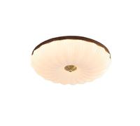 MENGLI-2024 Lámpara de Techo Lámpara de Techo Vintage Nogal Lujo Cobre, Redonda, for Estudio y Dormitorio