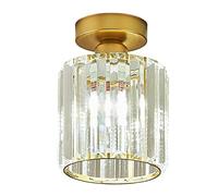 MENGLI-2024 Lámpara de Techo Pasillo Pasillo lámpara de Techo Cristal Porche balcón Simple pequeña Creativas lámparas guardarropa(Round)