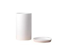 MENGLI-2024 Maceta de Interior Macetas cilíndricas Grandes de Gama Alta con Bandeja Macetas Mate y Simple Planta suculenta de Color sólido Planta Verde en Maceta Macetas de cerámica Maceta(Blanco)