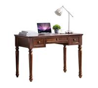 MENGLI-2024 Mesa de PC Escritorio de Madera Maciza con Almacenamiento, Escritorio rústico Nogal y Cerezo for Oficina en casa, Muebles for Sala Estudio(L)