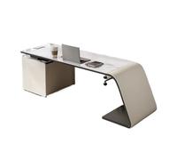 MENGLI-2024 Mesa de PC Escritorio Moderno de Pizarra Lujo con Armario Almacenamiento y enchufes, Escritorio Estudio for Oficina en casa(S)