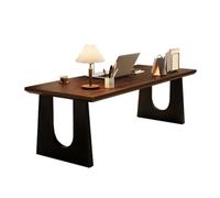 MENGLI-2024 Mesa de PC Escritorio Moderno y Espacioso for computadora portátil con Patas de Acero al Carbono, Escritorio Minimalista for Oficina en casa(Dark Walnut,3XL)