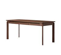 MENGLI-2024 Mesa de PC Escritorio Rectangular Moderno de Madera Fresno 180 cm con cajón Oculto, Estilo Sencillo for Estudio y Oficina en casa, Color Nogal