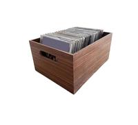 MENGLI-2024 Portadiscos Caja de Discos CD Multifuncional, Soporte Madera for Guardar álbumes, Estilo Retro